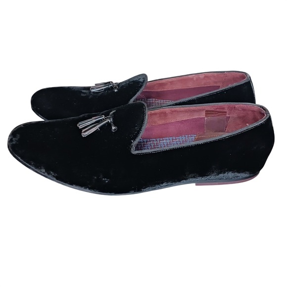 Ted Baker London Other - Ted Baker Velvet Tassel Loafers Mens 11 Black Formal Smoking Dress Shoes